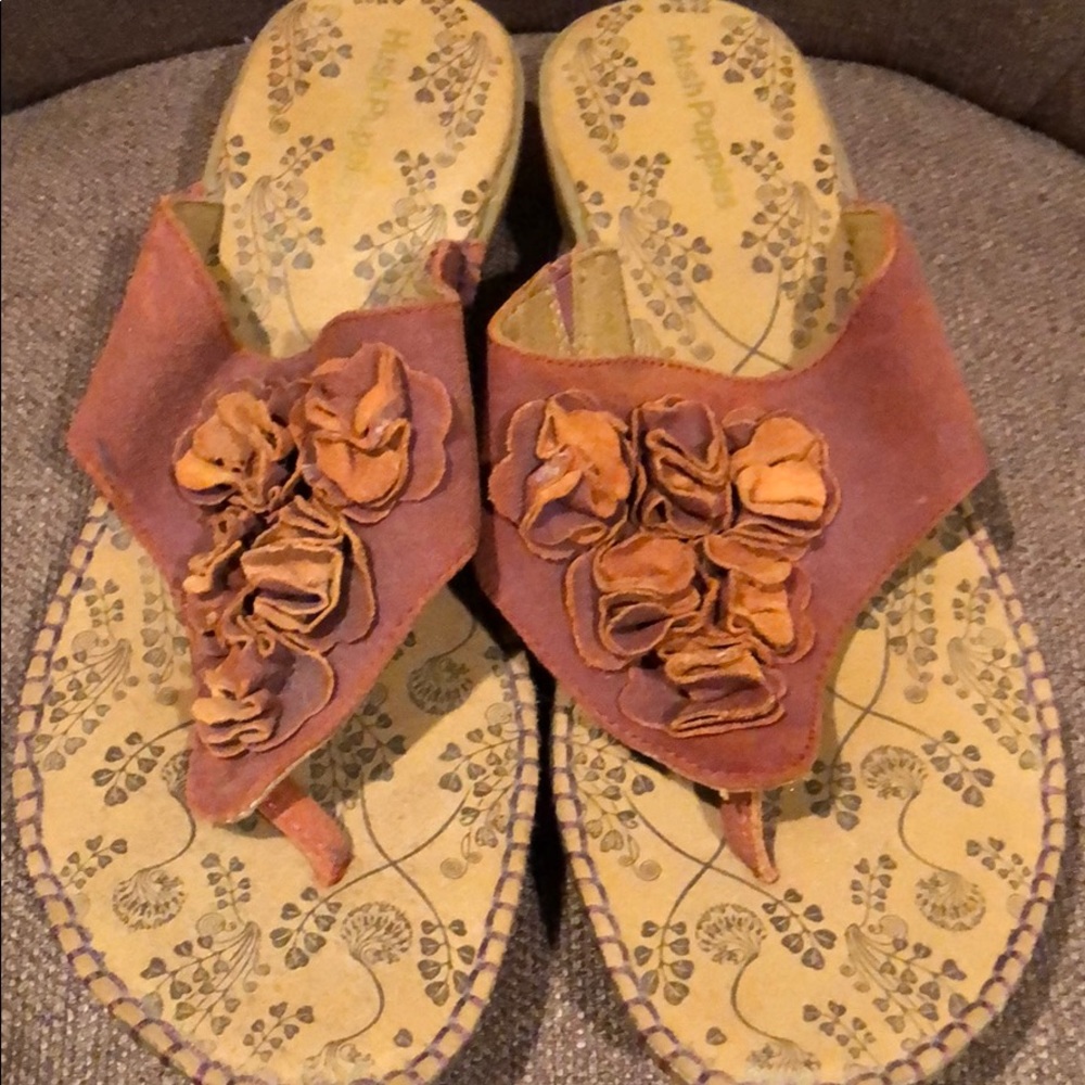 Slide wedge flip flop sandals